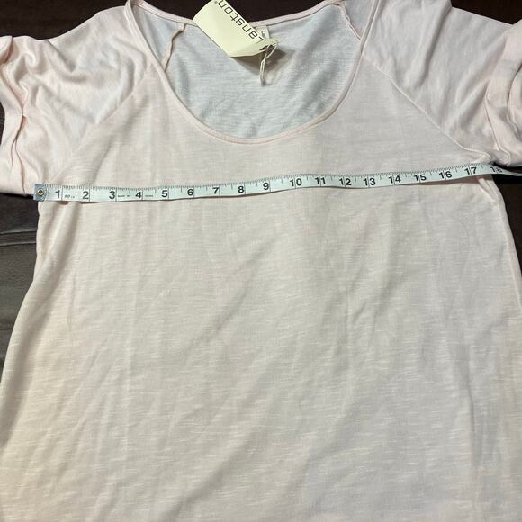 New Lanston Revolve Baby Pink Scoop Neck Tee Dress‎ Womens Medium Swing USA Made - Picture 13 of 14